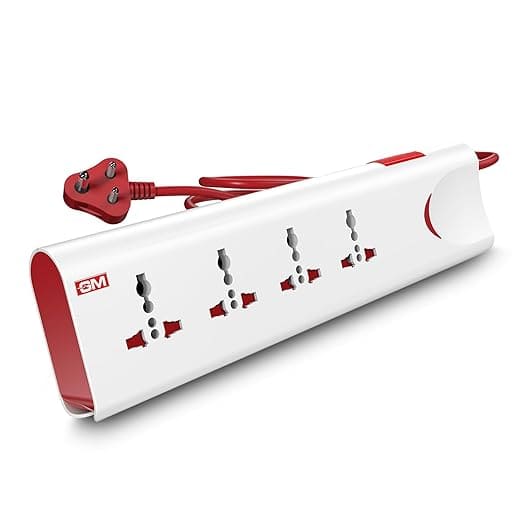 GM 3060 Extension Board 10Amp Output 250 Volts with 2 Mtr Extension Cord & Surge Protector